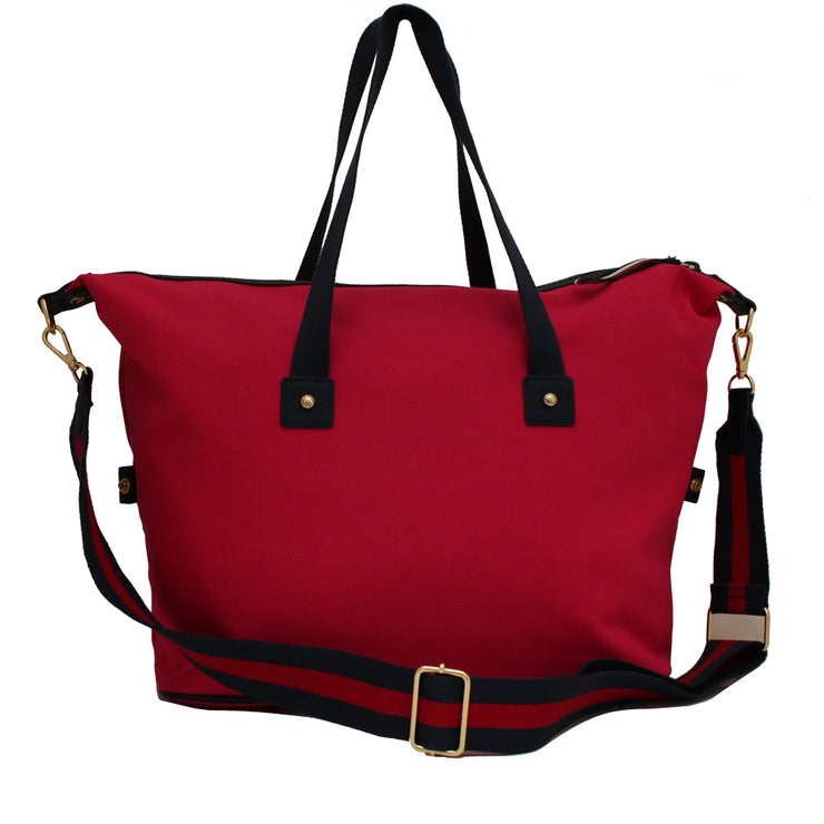 Tommy Hilfiger Script Weekender Canvas Bag- Bright Rose