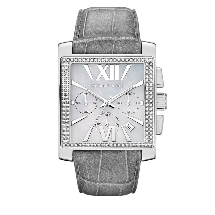 Michael Kors Uptown Glam Gia Chronograph Leather Ladies Watch