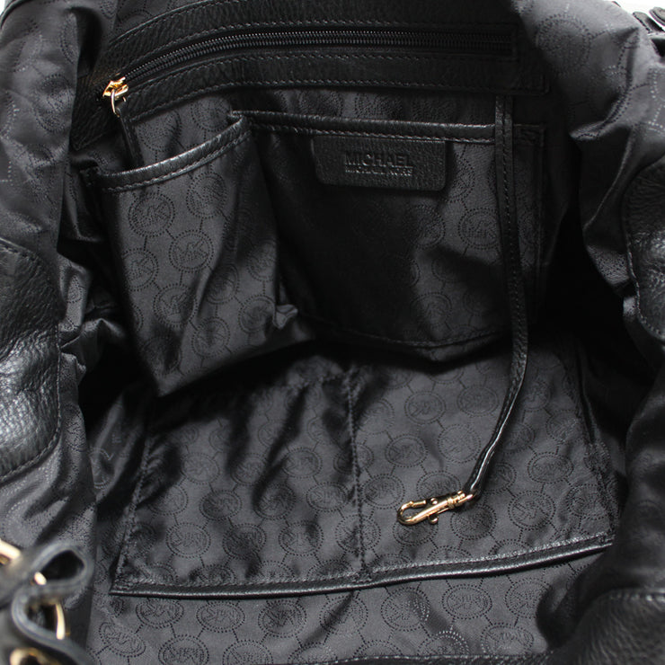 Michael Kors Charm Tassel Large Shoulder Tote Bag- Black