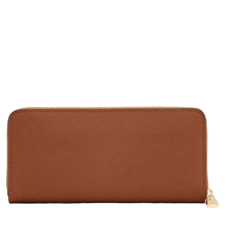 Michael Kors Jet Set Leather Zip Around Continental Wallet- Electric Blue