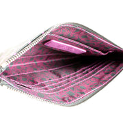 Michael Kors Kiki Printed Dot Large Zip Clutch Bag- Pomegranate