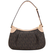 Michael Kors Jet Set Signature Medium Shoulder Bag- Brown