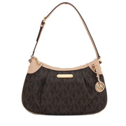 Michael Kors Jet Set Signature Medium Shoulder Bag- Brown