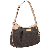 Michael Kors Jet Set Signature Medium Shoulder Bag- Brown