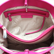 Michael Kors Jet Set Medium Saffiano Leather East West Tote Bag- Deep Pink