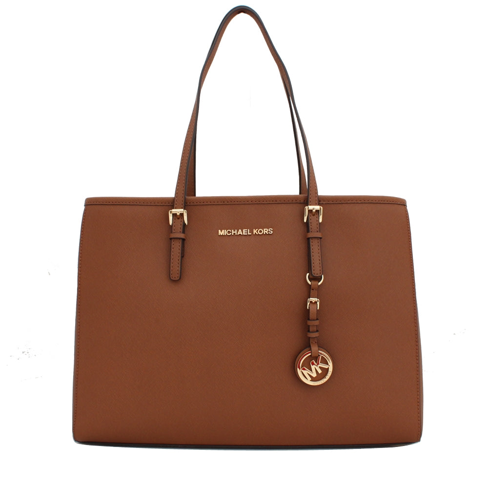 Michael Kors Jet Set Travel Saffiano Leather Large East West Tote Bag –