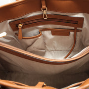 Michael Kors Jet Set Travel Saffiano Leather Large East West Tote Bag- Luggage