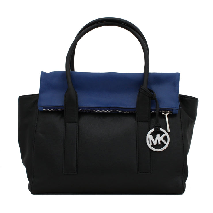 Michael Kors Tippi Large Satchel Bag- Black-Sapphire