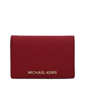Michael Kors Jet Set Medium Slim Wallet- Red