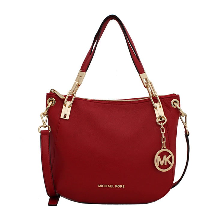 Michael Kors Brooke Medium Shoulder Tote Bag- Red