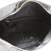 Michael Kors Matilda Large Shoulder Bag- Black Patent Python