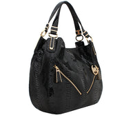 Michael Kors Matilda Large Leather Shoulder Tote Bag- Black