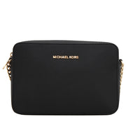 Michael Kors Jet Set Travel Large Saffiano Leather Crossbody Bag- Black