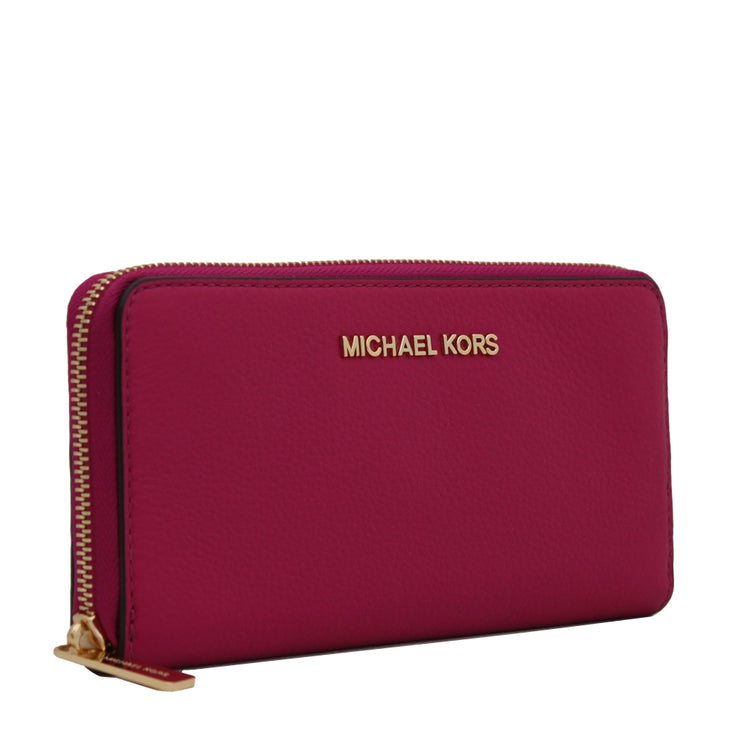 Michael Kors Bedford Continental Leather Wallet- Fuschia