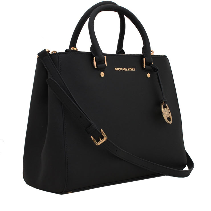 Michael Kors Jet Set Travel Dressy Large Tote Bag- Black