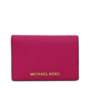Michael Kors Medium Jet Set Travel Slim Wallet- Raspberry