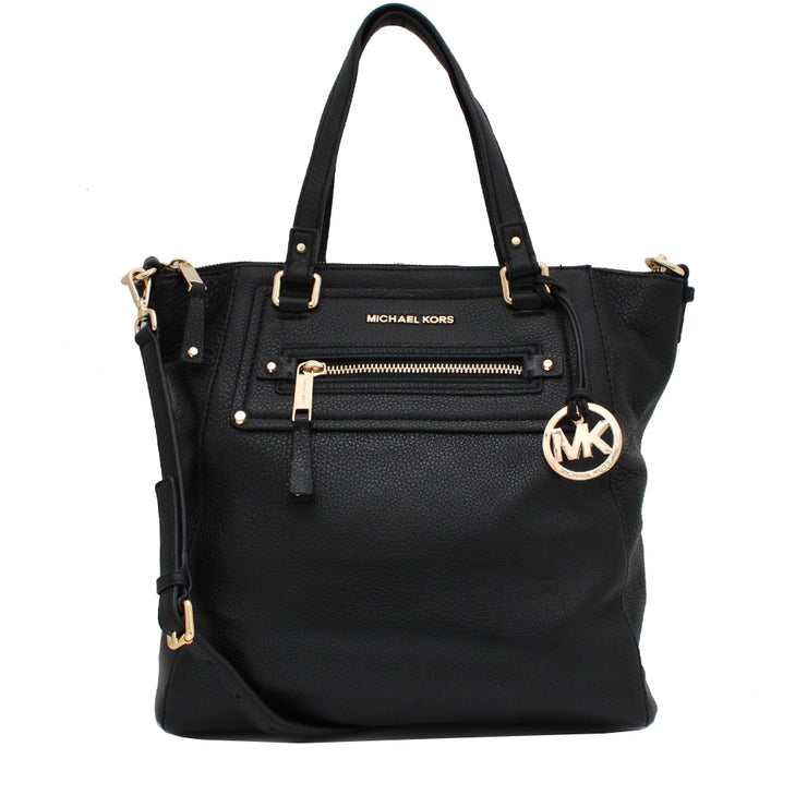 Michael Kors Gilmore Large Leather Tote Bag- Black