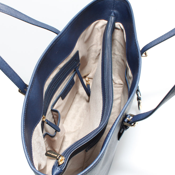Michael Kors Jet Set Travel Multifunction Medium Saffiano Leather Tote Bag- Electric Blue