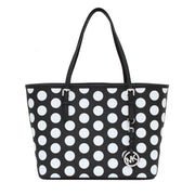 Michael Kors Jet Set Small Travel Dot Tote Bag- Black-White