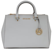 Michael Kors Sutton Large Satchel Bag- Optic White