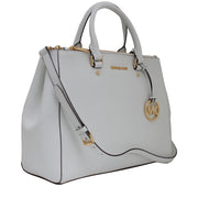 Michael Kors Sutton Large Satchel Bag- Optic White