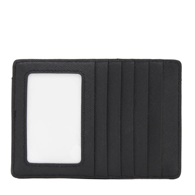 Michael Kors Jet Set Travel Patent Leather Flat Card Holder- Black