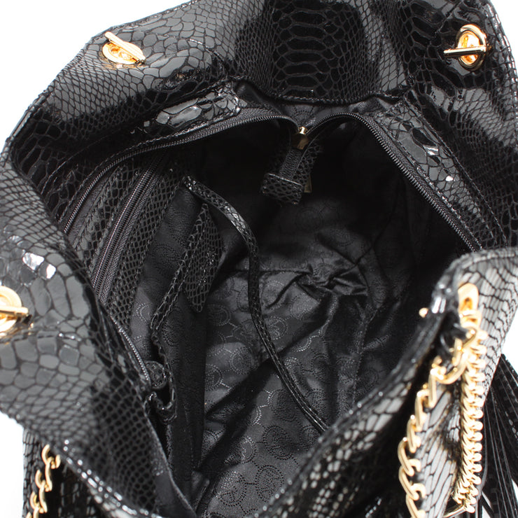 Michael Kors Chelsea Embossed Leather Large Shoulder Tote Bag –