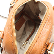 Michael Kors Bedford Medium Bowling Leather Satchel Bag- Claret