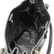 Michael Kors Olivia Large Shoulder Leather Tote Bag- Black