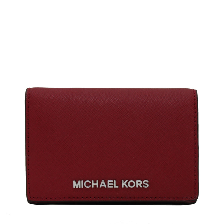 Michael Kors Medium Jet Set Travel Slim Wallet- Scarlett