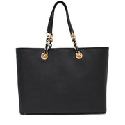 Michael Kors Cynthia Large Leather Tote Bag- Black