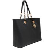 Michael Kors Cynthia Large Leather Tote Bag- Dark Dune