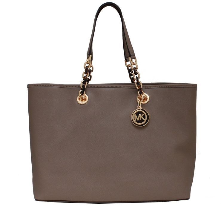 Michael Kors Cynthia Large Leather Tote Bag- Dark Dune