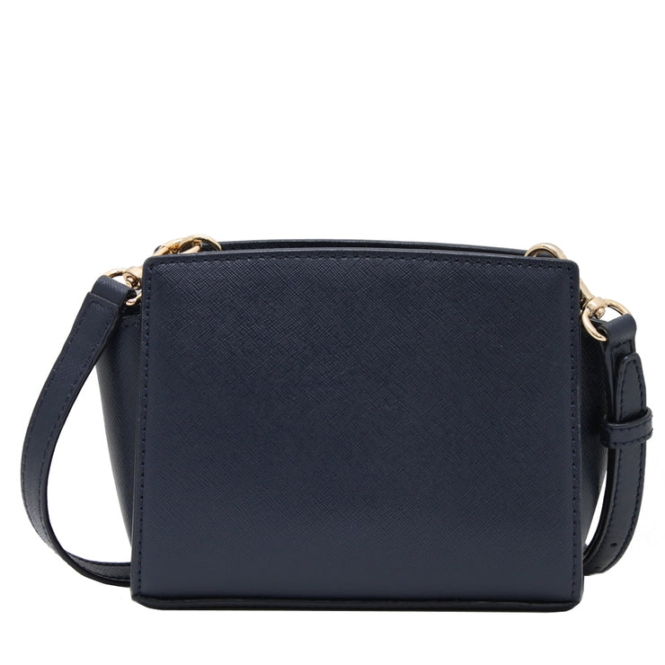 Michael Kors Selma Patent Leather Mini Messenger Bag- Black