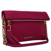 Michael Kors Weston Leather Clutch Bag- Fuschia