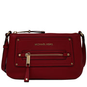 Michael Kors Gilmore Leather Crossbody Bag- Red