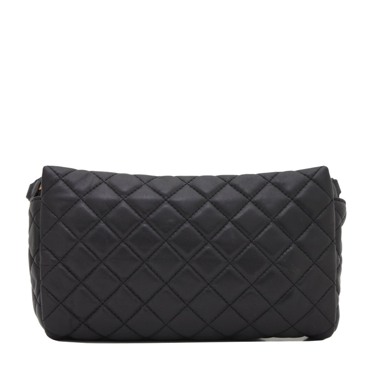 Michael Kors Susannah Leather Clutch Bag- Black