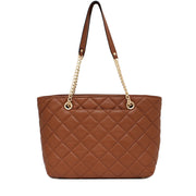 Michael Kors Fulton Quilted Leather Large East West Tote Bag- Walnut