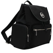 Michael Kors Fulton Nylon Flap Back Pack Bag- Graphite