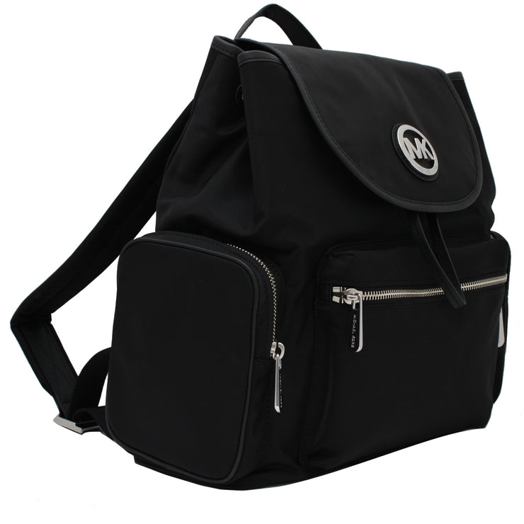 Michael Kors Fulton Nylon Flap Back Pack Bag- Black