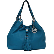 Michael Kors Camden Leather Large Drawstring Shoulder Bag- Summer Blue