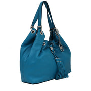 Michael Kors Camden Leather Large Drawstring Shoulder Bag- Summer Blue