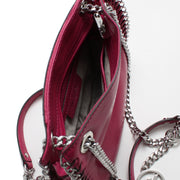 Michael Kors Chelsea Small Messenger Leather Bag- Deep Pink