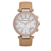 Michael Kors Watch MK5633- Parker Chronograph Vachetta Leather Ladies Watch
