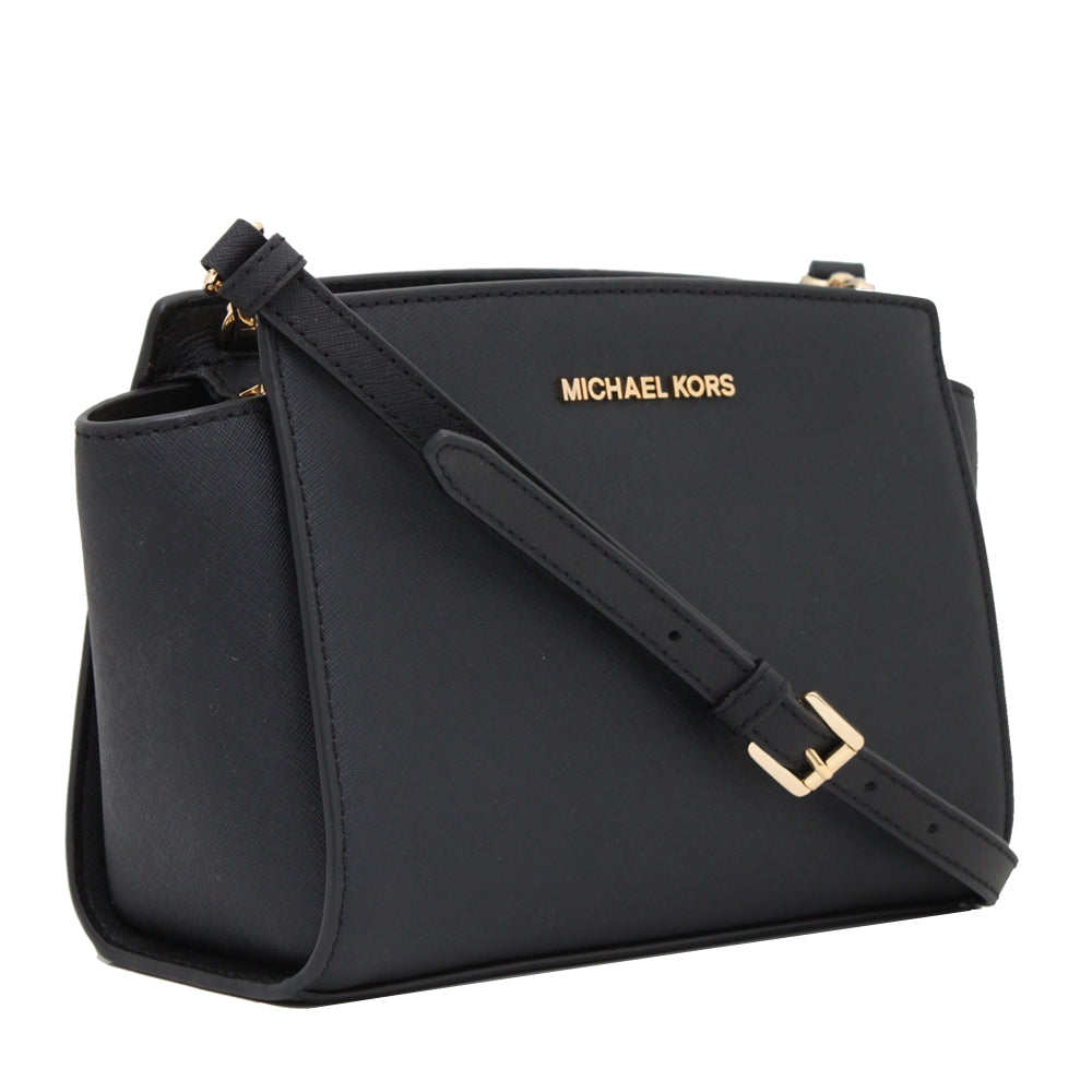 Michael Kors Selma Studded Saffiano Leather Medium Messenger Bag PinkOrchard