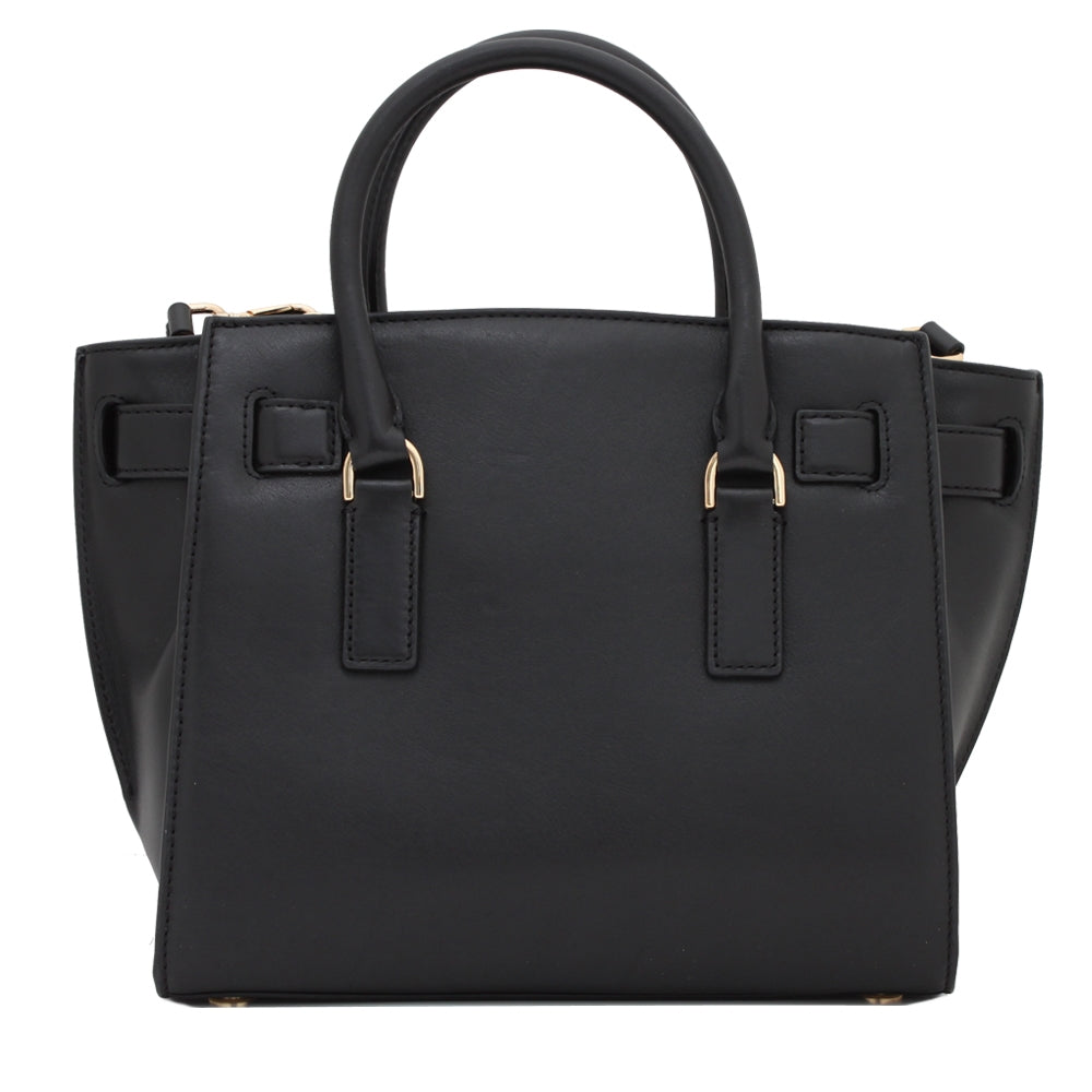 Michael Kors Hamilton Traveler Medium Leather Satchel Bag PinkOrchard
