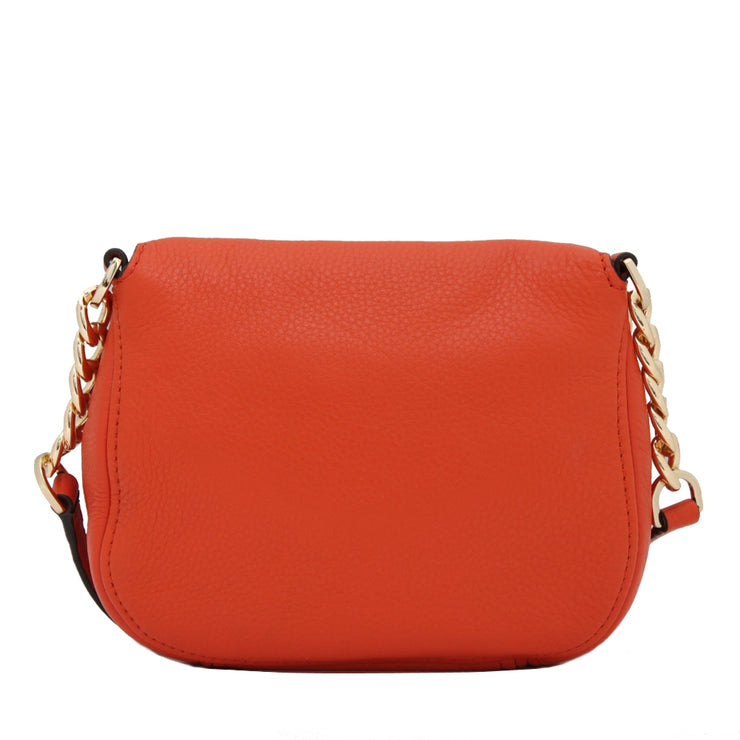 Michael Kors Bedford Leather Flap Crossbody Bag- Red