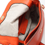 Michael Kors Bedford Leather Flap Crossbody Bag- Watermelon
