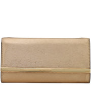 Michael Kors Lana Leather Clutch Bag- Pale Gold