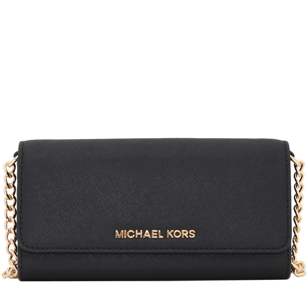 Michael Kors Jet Set Travel Saffiano Leather Chain Wallet